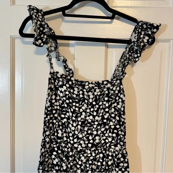 RIXO x Target | Midi Ruffle Dress, Black & White Floral Print, Size 16 - EUC - Picture 6 of 11